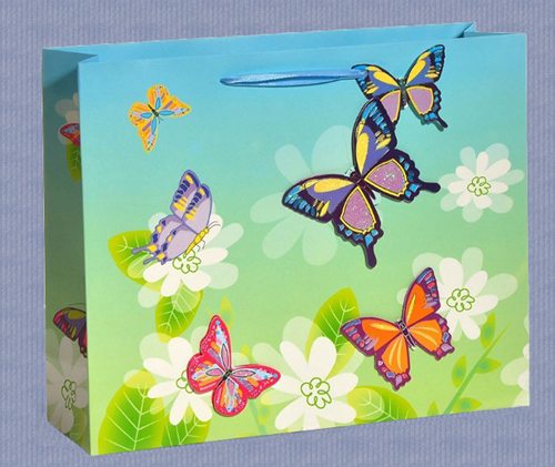 butterfly gift bags with glitter,Gift bags series